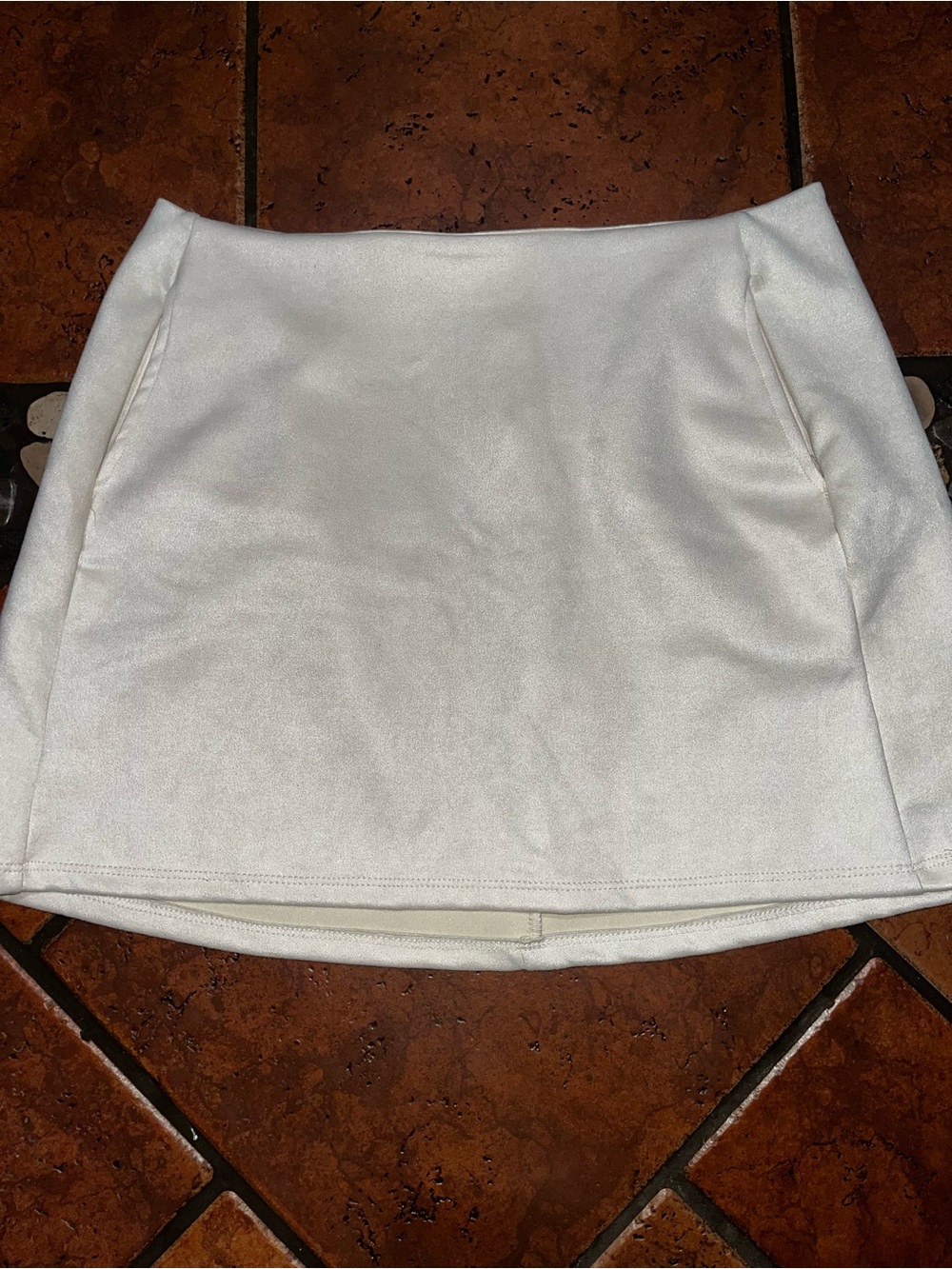 Altar'd State Cream Mini Skirt - Sleek Straight Silhouette